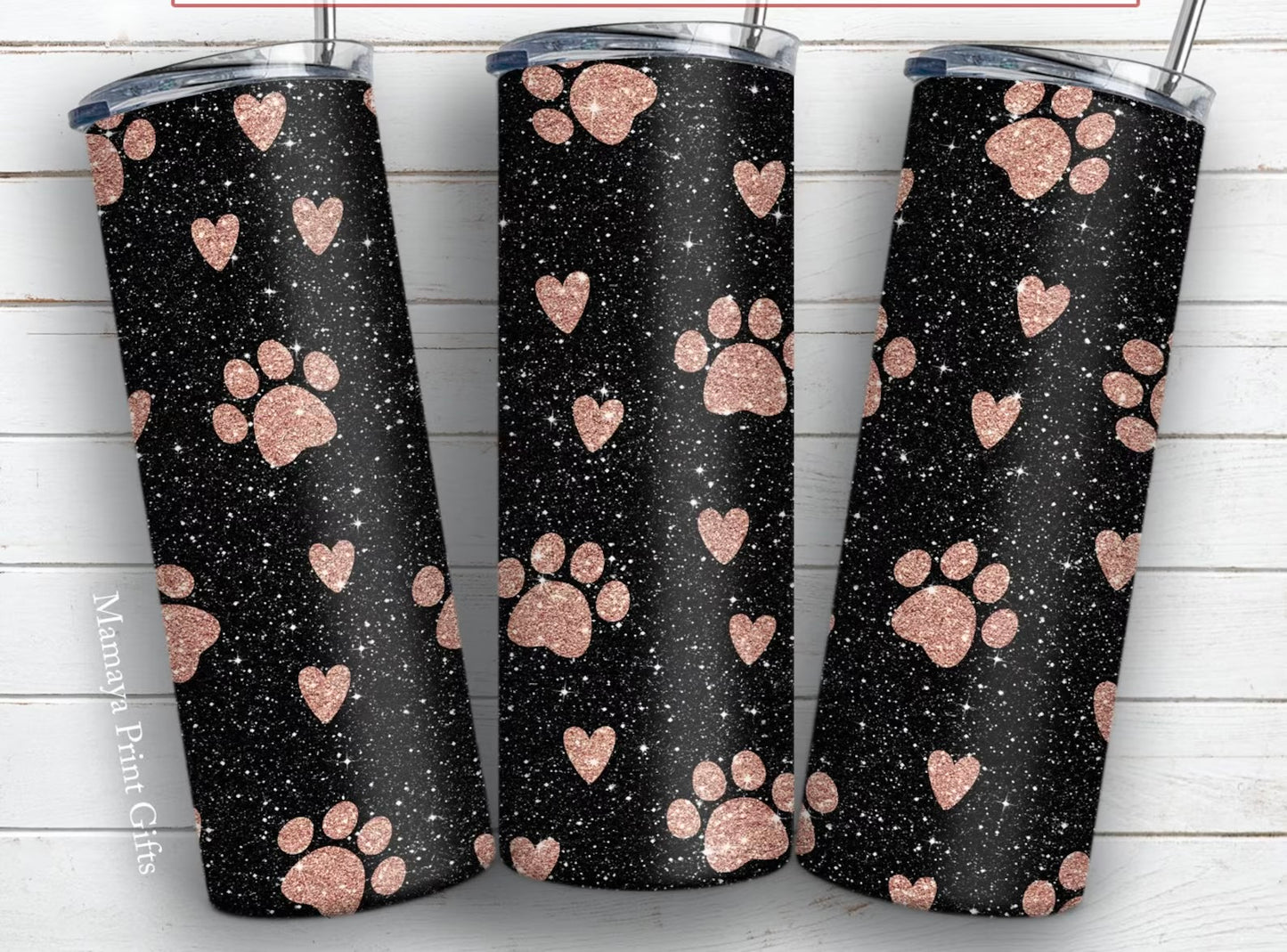 TUMBLER 20oz PAW PRINTS