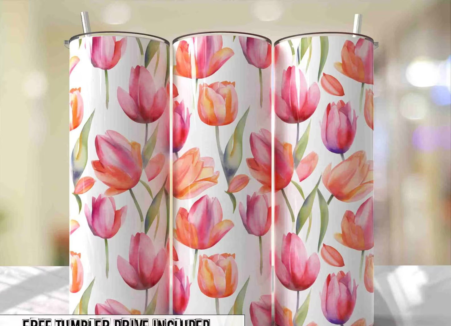 TUMBLER 20oz TULIPANES