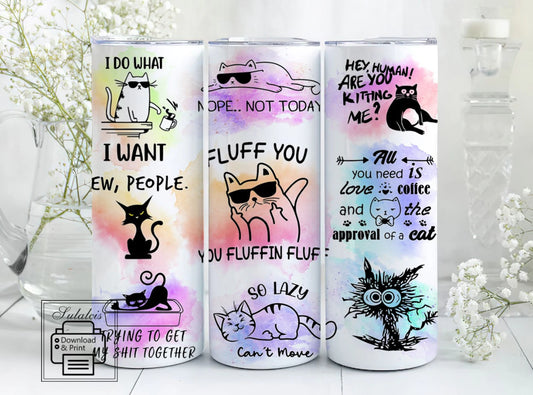 TUMBLER 20oz CATS