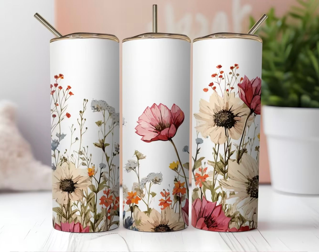 TUMBLER 20oz FLORES