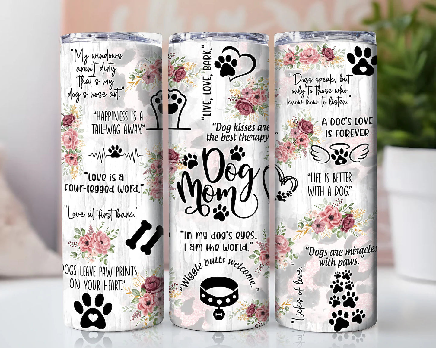 TUMBLER 20oz DOG MOM