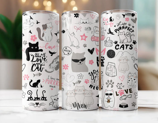 TUMBLER 20oz CATS