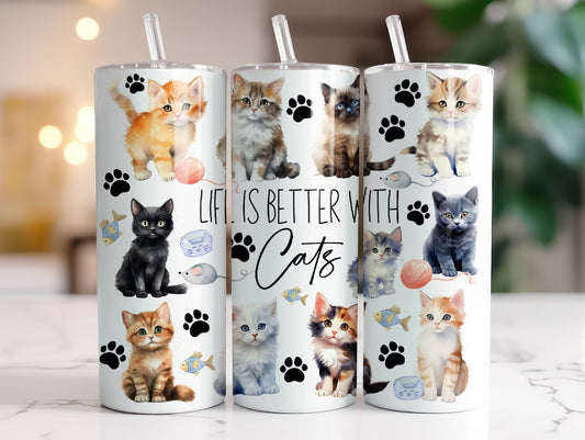 TUMBLER 20oz CATS