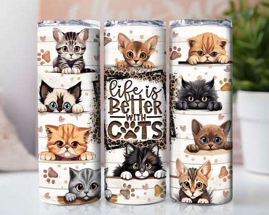 TUMBLER 20oz CATS