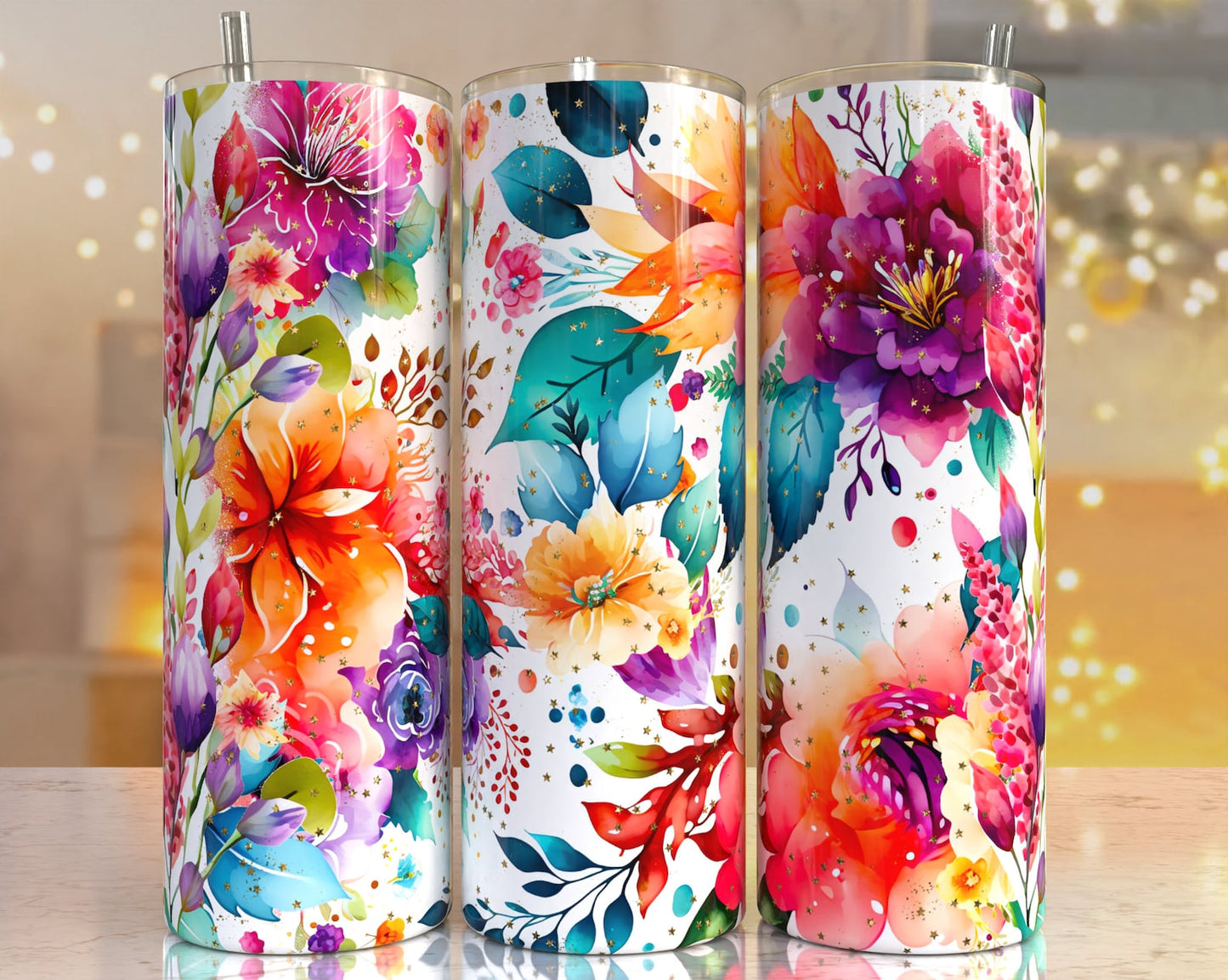 TUMBLER 20oz FLORES