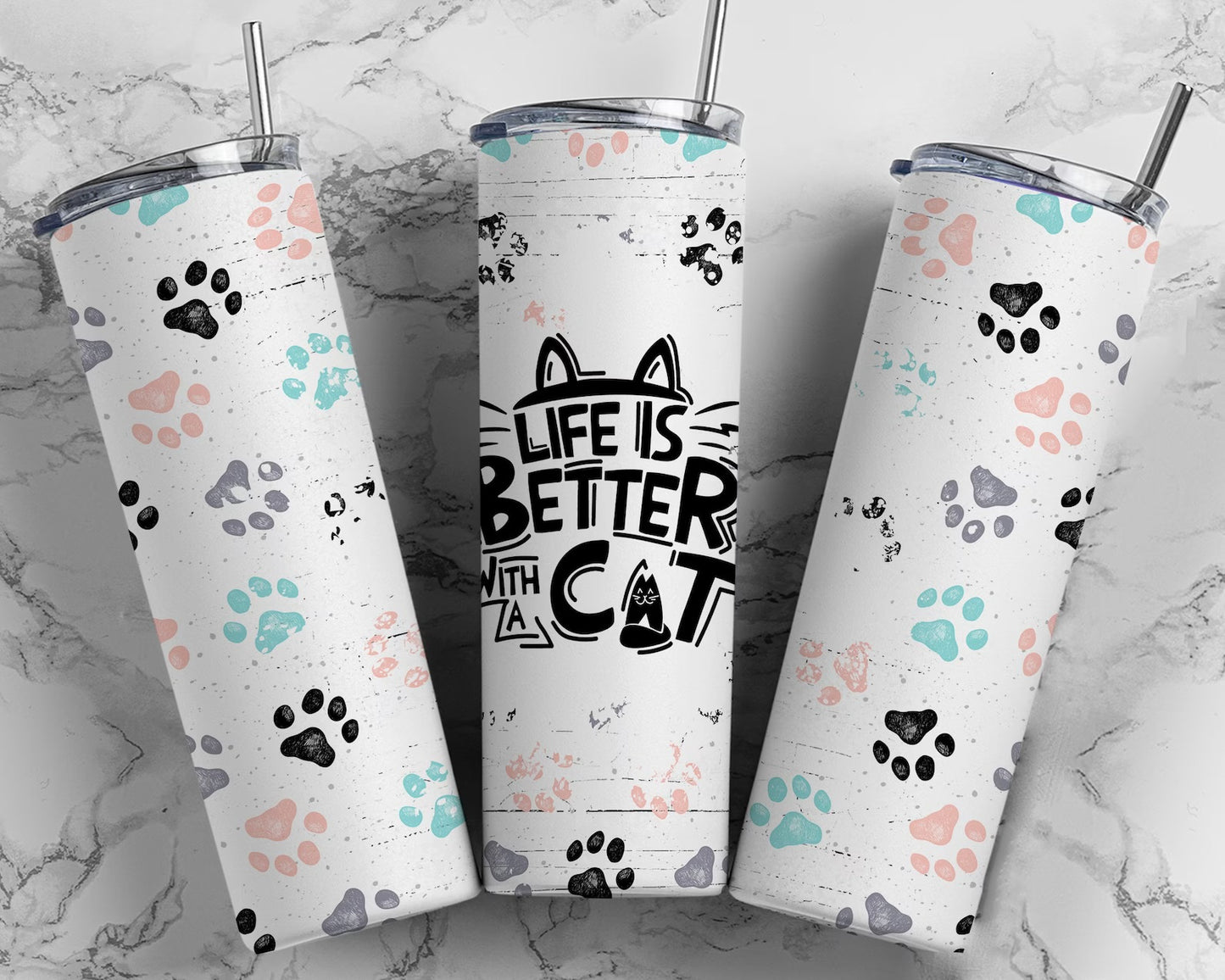 TUMBLER 20oz CATS