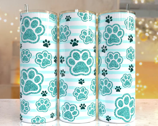 TUMBLER 20oz PAW PRINTS