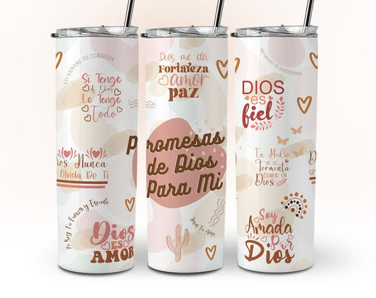 TUMBLER 20oz PROMESAS DE DIOS PARA MI